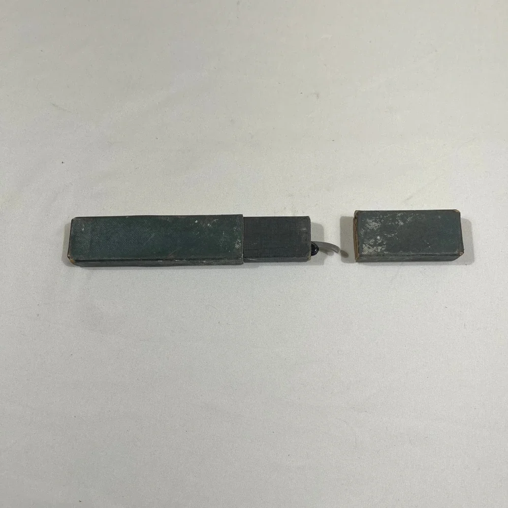Shumate 296 Straight Razor Mens Black Vintage St Louis USA With Box